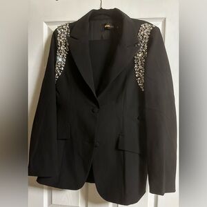 Fashion Nova Luxe Brand - Embellished Black Women's Blazer. Size L